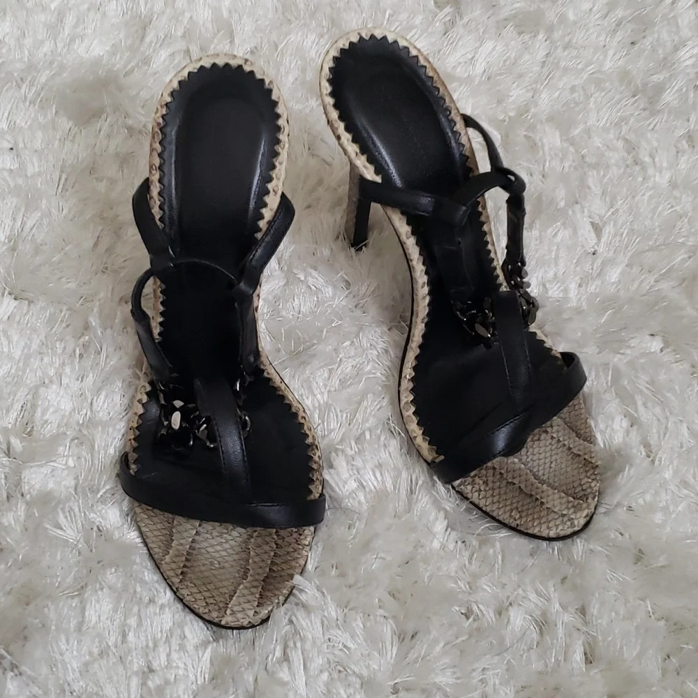 ALLSAINTs made in Italy leather heeled sandals size 6 - Picture 2 of 7